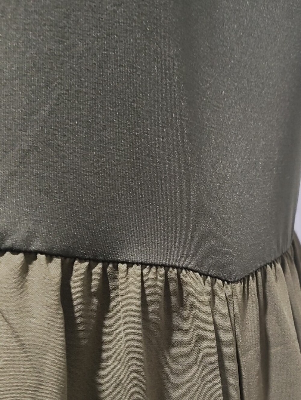 Smocked Bodice Wide-Leg Olive Jumpsuit for Women - Picture 5 of 13